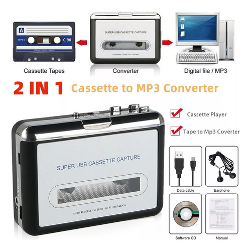 Walkman Pasacasesette Convertidor A Mp3 - A Pedido_exkarg