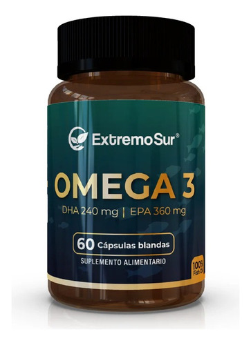 Omega 3 Dha - Epa 100% Fish Oil 60cap Extremo Sur. ( 1400 mg)