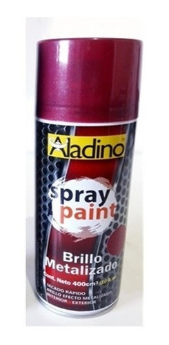 Spray Brillo Metalizado Rojo 400cm3 Aladino