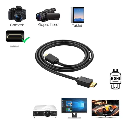 Cable Mini HDMI - HDMI para Cámara Digital PC Laptop Tablet