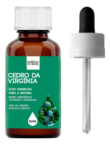 Óleo Essencial Cedro Da Virgínia 100ml - Puro E Natural