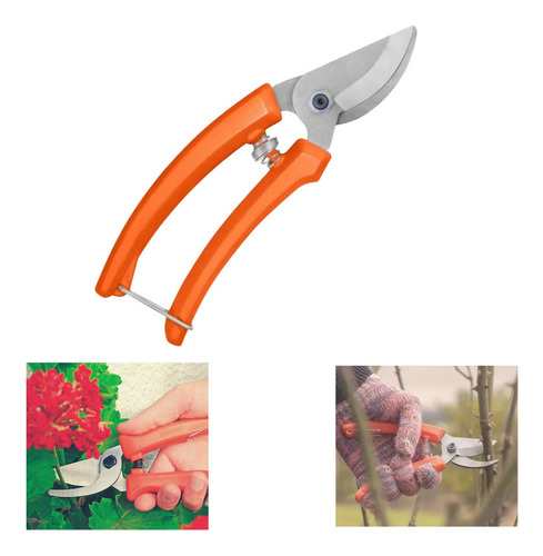 Tijeras profesionales para podar jardinería Tramontina 78300, color naranja