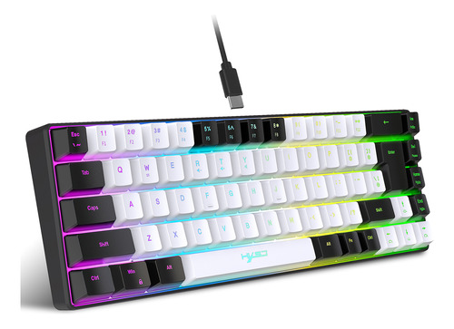 Teclado V200 Hxsj Streamer K68 Super Rgb De 19 Teclas Para