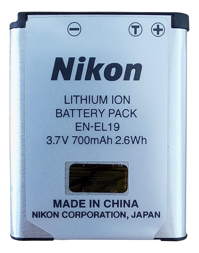 Imagem 1 de 2 de Bateria En-el19 Nikon S3300 S3500 S4300 S5200 S6400 S6500