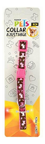 Fancy Pets Collar Ajustable De Nylon Con Listón Bordado