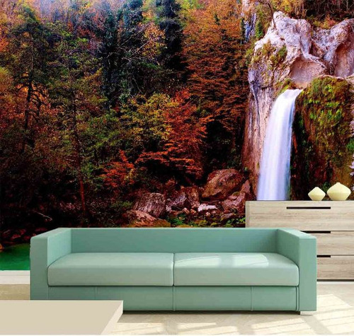 Papel De Parede - Paisagens Cachoeira 3d 1m² Na 056