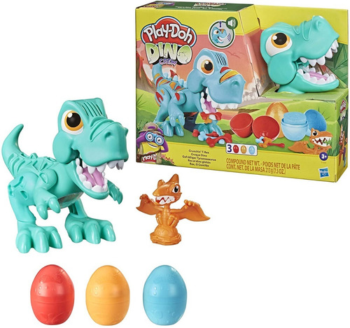 Imagen 2 de 7 de Play-doh Juego Masas Dino Crew Crunchin T Rex Gloton Hasbro