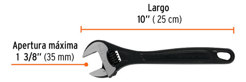 Llave Perico 10'' X 1-1/8'' Pavonada Truper Expert 15502