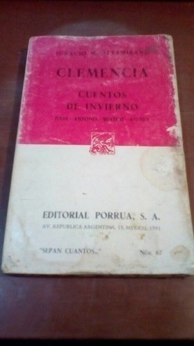 Clemencia. Cuentos De Invierno. Ignacio M. Libro