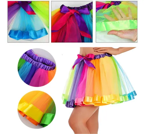 Saia de tule colorida mercado sale livre