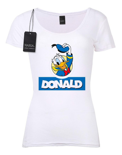 Remera Dama Pato Donald Diseño Art Logo - Pspd6