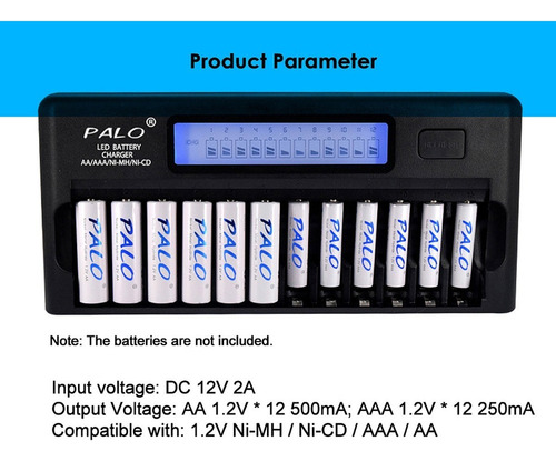 Palo Pl-nc30 Carregador De Bateria Inteligente Universal 4 P
