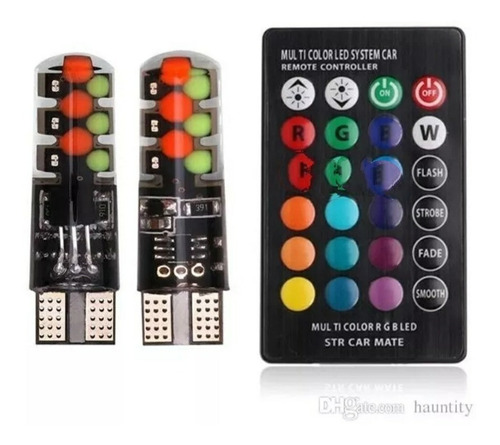 2 Cocuyos Led T10 + Control Remoto