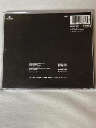 Pet Shop Boys / Introspective Cd 1988 Impecable Ee.uu. (Usado)