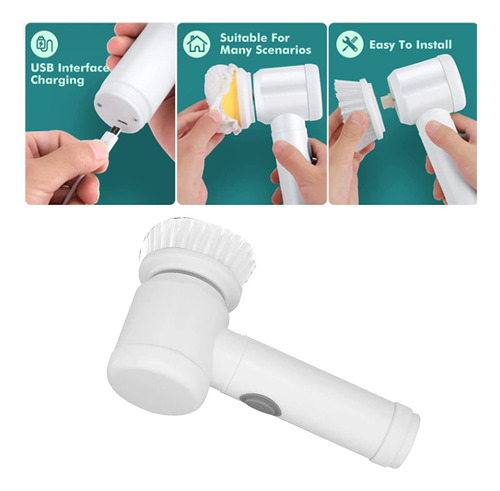 Cepillo Lavavajillas Eléctrico Para Cocina Y Baño Recargable
