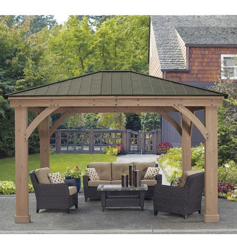 Pergola De Madera Para Jardin Importada 4.2 X 3.6 Msi