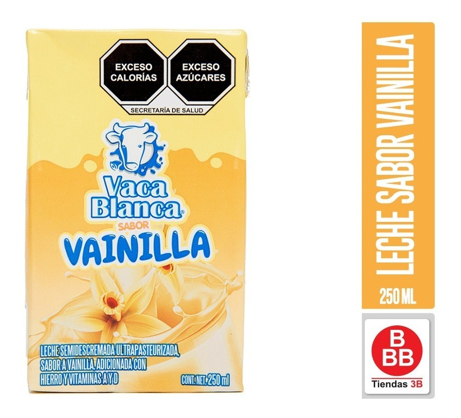 Leche Sabor Vainilla Vaca Blanca, 250 Ml