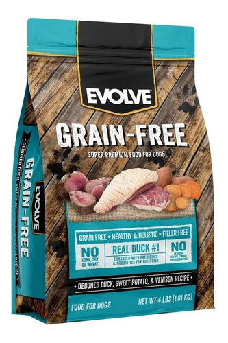 Evolve Dog Grain Free Duck - Pato 3.5 Lb - 1.58 Kg