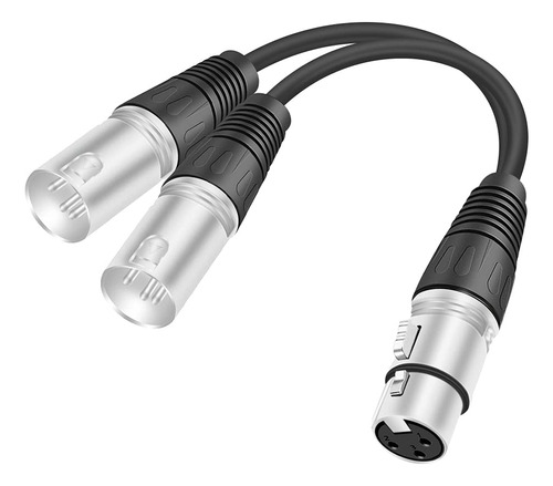 Tan Qy Cable Divisor Xlr, 1 Xlr Hembra A 2 Xlr Macho Conexi.