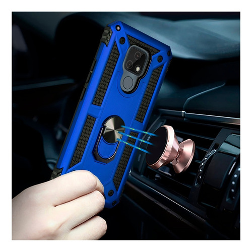 Imagen 4 de 9 de Funda Anillo Magnetica Case Uso Rudo Para Modelos Motorola