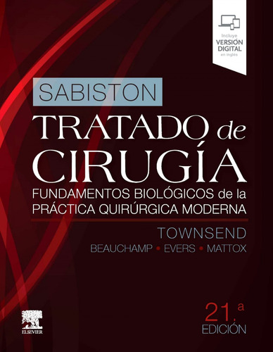 Libro Sabiston Tratado De Cirugía Fundamentos Biológicos De