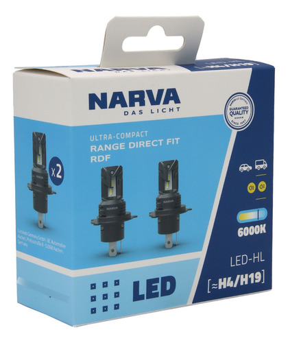 Set Led H4/h19 12/24v 20w- Rdf Compacta