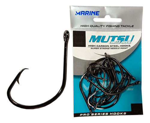 Cartela De Anzol Mutsu Blacknickel N6/0 Marine Sports