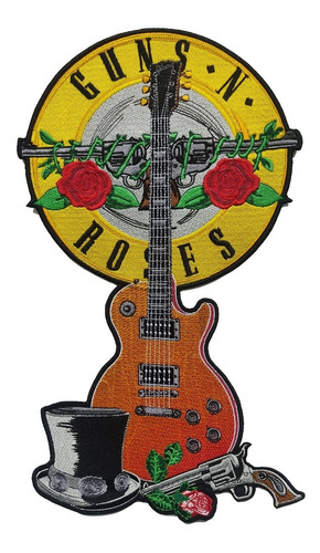 Parche Bordado Guns And Roses Gnr Guitarra Y Sombreo Slash