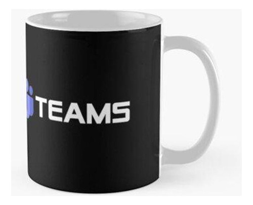 Taza Microsoft Equipos Texto Logo Azul Calidad Premium