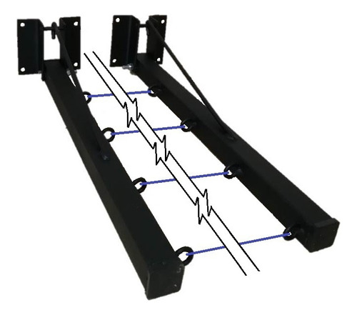 Tendedero Plegable Metálico Reforzado 4 Líneas Todo Incluido