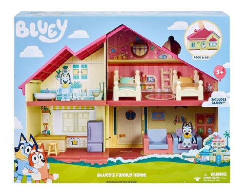 Bluey Set Casa Familiar Con Figura Y Accesorios Ttm 13024