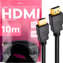 Comprar Cabo Hdmi Gold 10m Metros Marqs Home 1.4 HDMI Preto Mts 4k 3d Full Hd Blindado Tv Pc Video Game