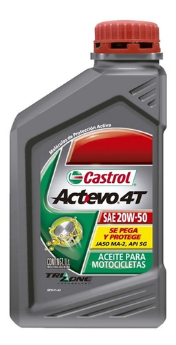 Castrol Actevo 20w50 Aceite Moto Mineral 4t