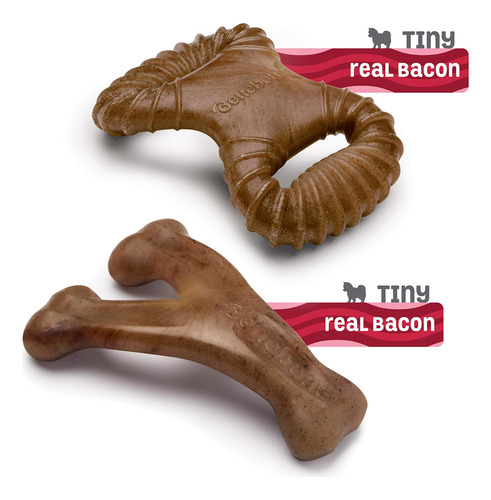 Juguetes De Masticar Para Perros Pequeños Sabor A Tocino 2 P