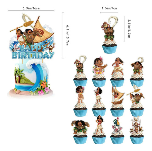Set Cumpleaños Moana Cotillón Decoración Globos
