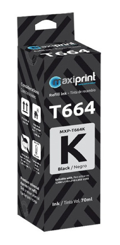 Tinta Maxiprint Compatible Epson 664 Negro (t664120-al)