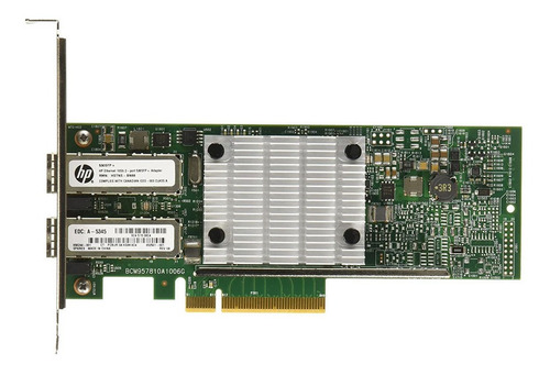 Tarjeta De Red Hp 530 Sfp+ Pci-e 3.0 2 Slots Fibra 10giga Lp