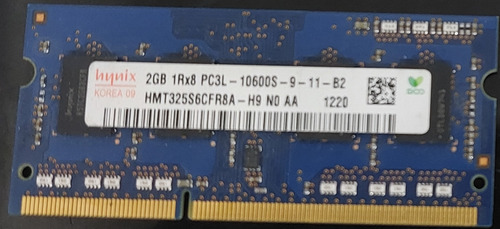 Memoria Ram 2gb Hynix Sodimm Ddr3l/pc3l Hmt325s6cfr8c-h9