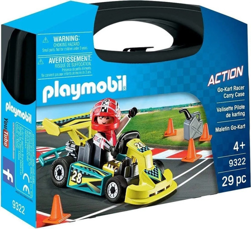 Playmobil 9322 Maletin Go Kart 29 Piezas Original