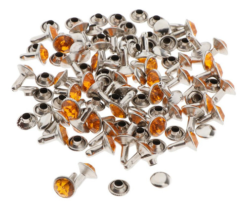 50pcs Botón A Remaches De Tuerca De Manualidades Amarillo
