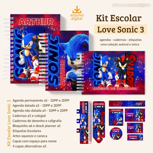 Kit Digital Volta Às Aulas - Sonic 3