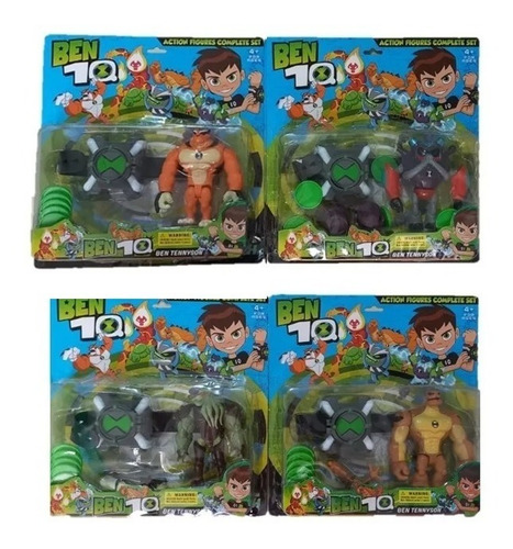 Ben 10 Set X 4 Figuras De Acción Juguetes 