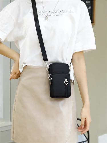 Ny Cartera Mujer Porta Celular Bolsa Ajustable Cierres