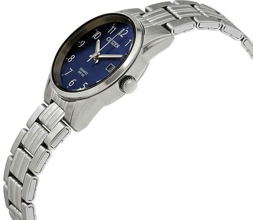 Reloj Citizen De Dama Eu6000-57l Plateado Dial Azul Original