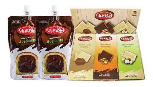 Imagen 1 de 1 de Display De Chocolates Y Crema De Cacao Con Avellanas