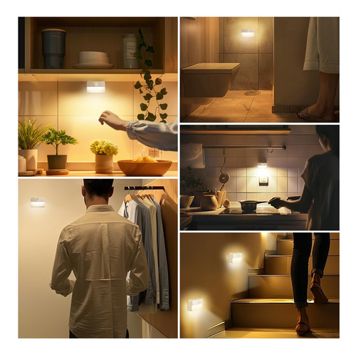 Sensor De Movimento Stair Light Guankai, Pacote Com 8, 40 Lú