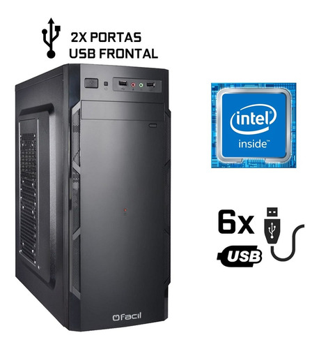 Computador Fácil Intel Core I3 4gb Ddr3 Ssd 240gb