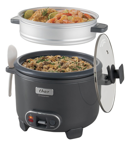 Arrocera 3 En 1 Oster 12 Tazas Diamond Force Ckstrc12dfske Gris 50 Hz