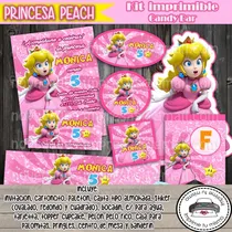 Comprar Kit Imprimible Invitacion Candy Bar Princesa Peach