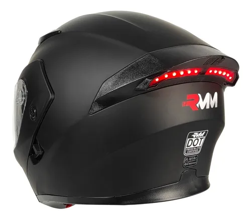 Casco Moto Abatible Mujer Certificado Con Luz Led Seguridad